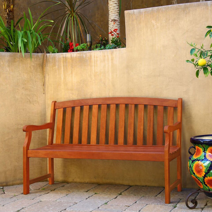 Malibu Outdoor Wood 5-foot Garden Bench - 35
