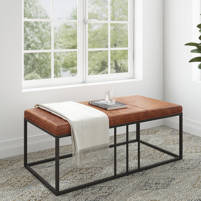 Vifah Modern Riley Indoor Faux Leather Multi-Function Entryway