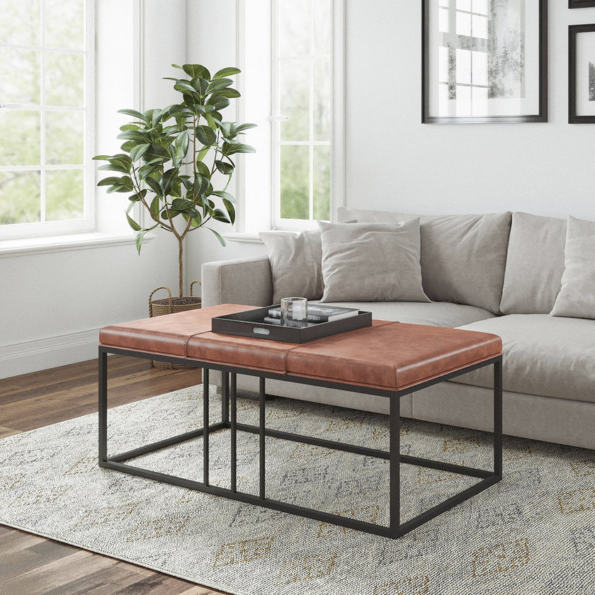 Vifah Modern Riley Indoor Faux Leather Multi-Function Entryway