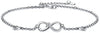 925 Sterling Silver Cubic Zirconia Infinity Cross Heart Bracelet For Women Girls Gifts