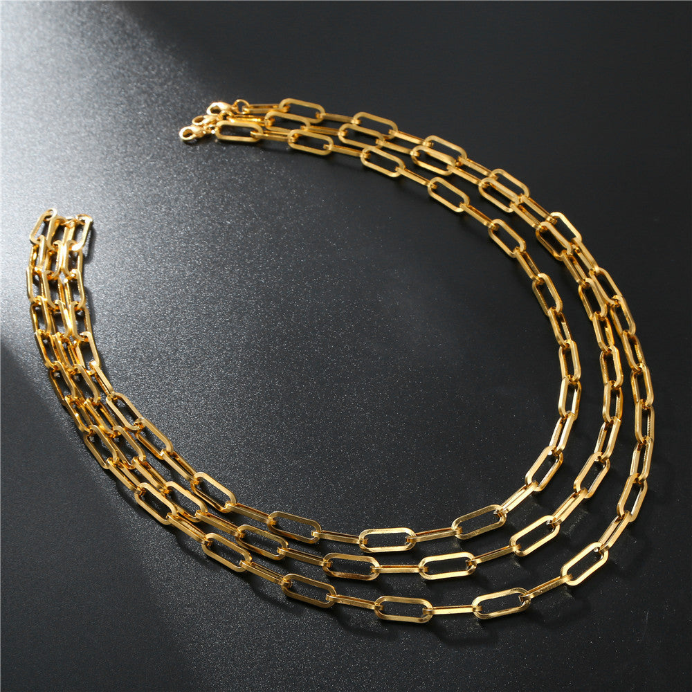 Titanium Steel Men Hip Hop Cold Wind Necklace Women