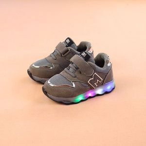 Child Led Liht Shoes Baby Boys Sneaker Kids Irl Sport Shoe