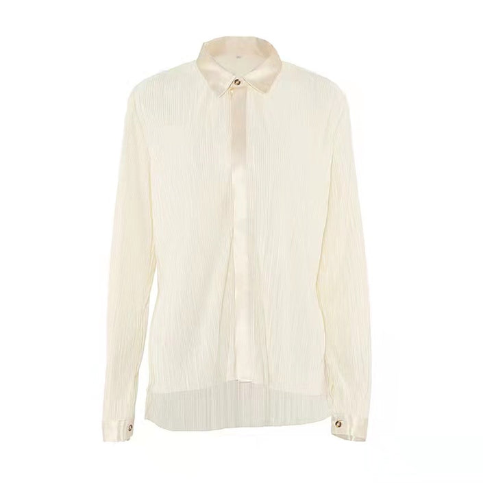 New Autumn And Winter Pleated Shirt  Pleated Trousers Suit