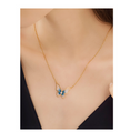 Blue Butterfly Necklace Female 2021 New Clavicle Chain Temperament