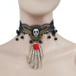 Alpscommerce  Necklace Lace Choker Necklace For Women Nightmare Before Christmas Black Layered Necklace