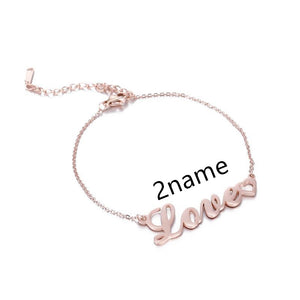 Personalized DIY Custom Name Bracelet Stainless Steel
