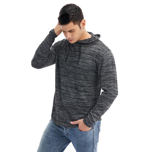 Long Sleeve Men Hoodies Autumn & Spring Pullover Elastic Hooded Men Sweatshirt