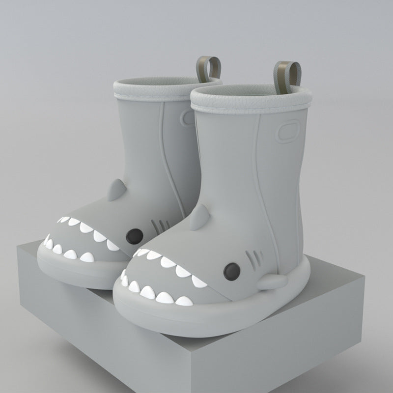Waterproof Shoes Safety Rubber Shark Slippers Kids Rain Boots