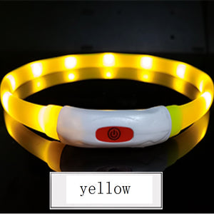 Pet Light Necklace Hang Out Necklet Anti-lose Safe Led Dog Cat Necklace USB Charging Soft Cuttable Pet Collar