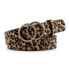 Fashion round button leopard zebra SNAKE BELT