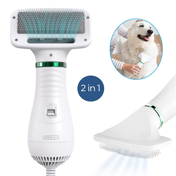 Portable Dog Dryer 2-In-1Hair Dryer For Dogs Adjust Temperature Low Noise Pet Dryer Dog Grooming Comb Fur Blower Seche Cheveux