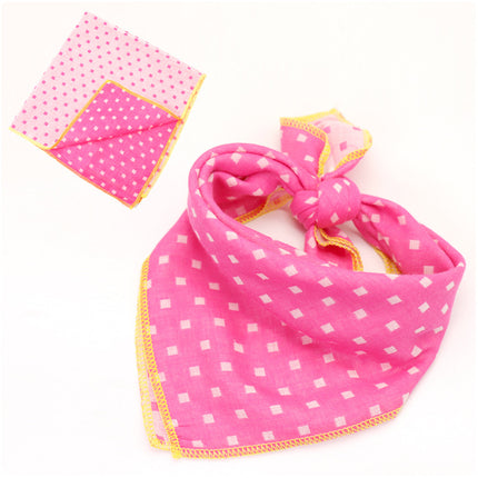 Plaid Double Sided Cotton Pet Scarf