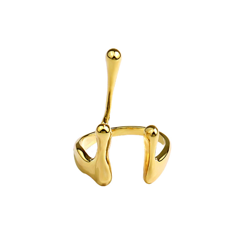 Ring Net Celebrity Hip-hop Men And Women All-match Texture Metal Ring Women