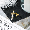 Design Ring Micro-set Zircon Hollow Square Pearl Ring