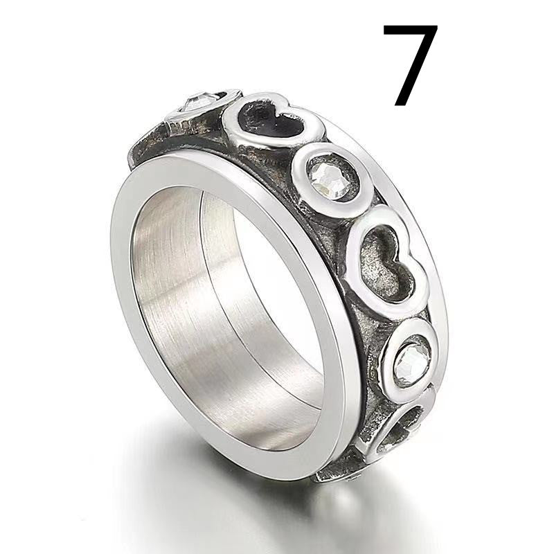 Heart-shaped Diamond-studded Index Finger Ring For Men And Women