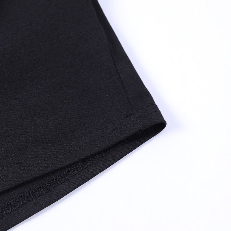 Dark Wind Street Casual Hot Girl Hundred With Tops