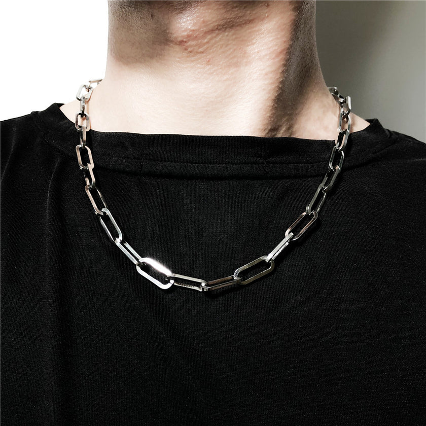 Titanium Steel Men Hip Hop Cold Wind Necklace Women