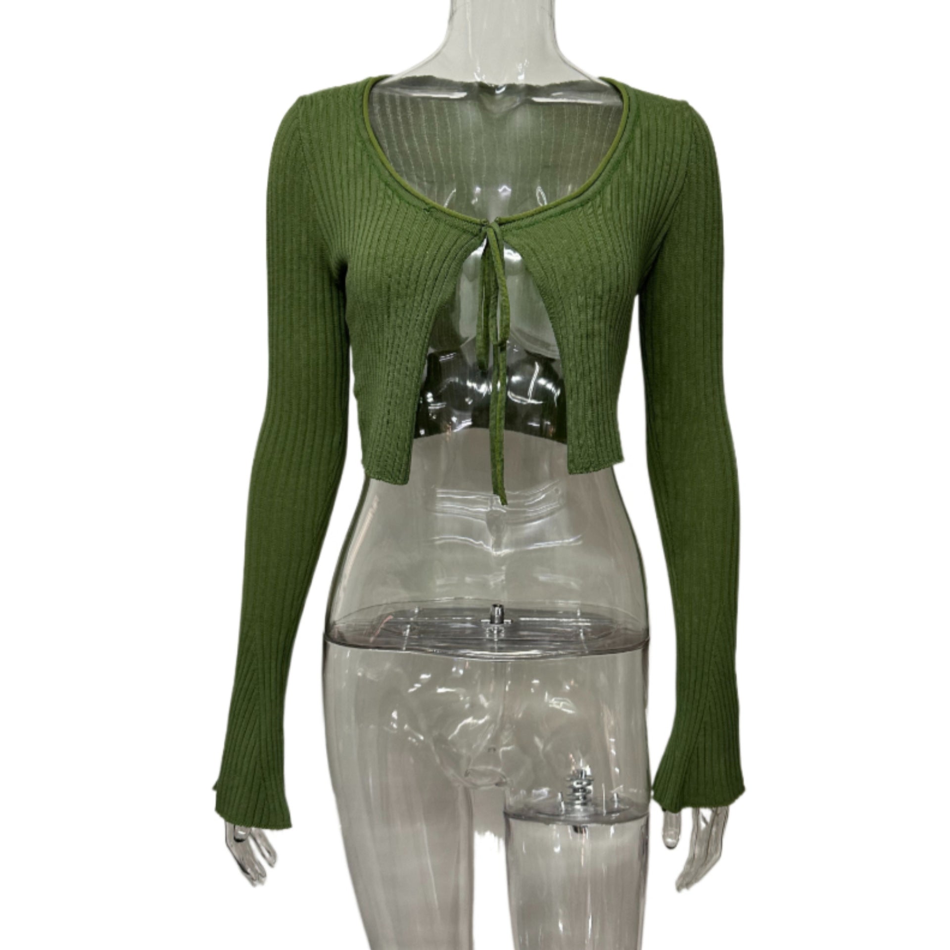 Fashion Flared Sleeve Knitted Top