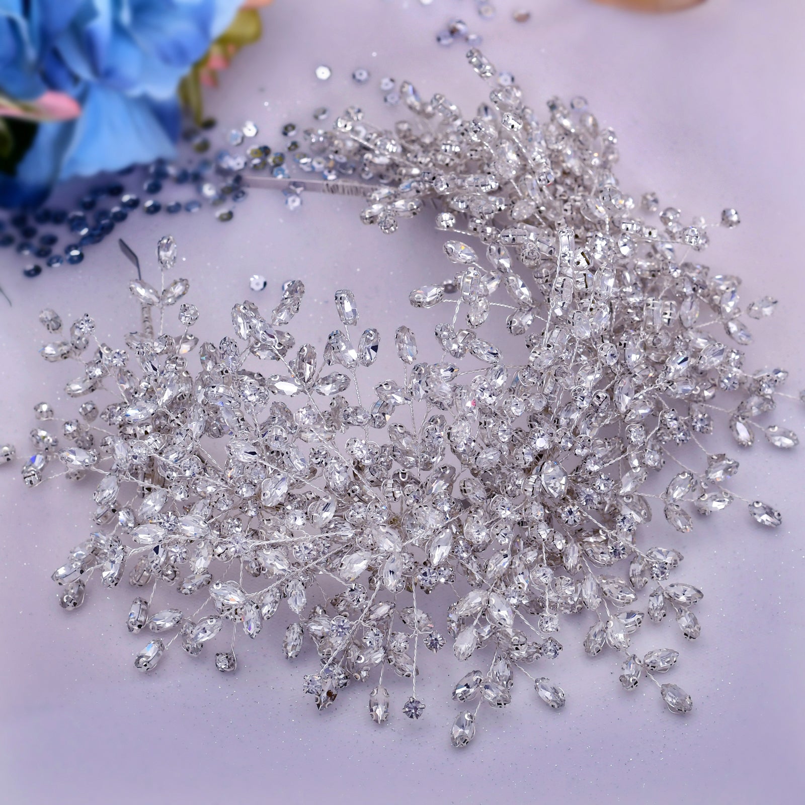 Alpscommerce Heavy Handmade Rhinestone Ice And Snow Queen Wedding Crown