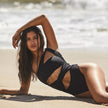 Solid Color Sexy Hollowed Out Swimsuit
