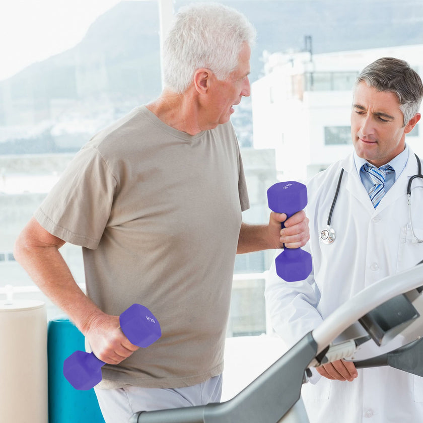 A Pair Dumbbell Barbell Neoprene Coated Weights  Pound Purple