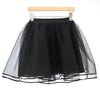 Fashion Women's High Waist Stitching Black Mesh Skirt