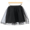 Fashion Women's High Waist Stitching Black Mesh Skirt
