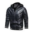 Men's Jacket Spot Hooded Multi-pocket Leather Jacket Men