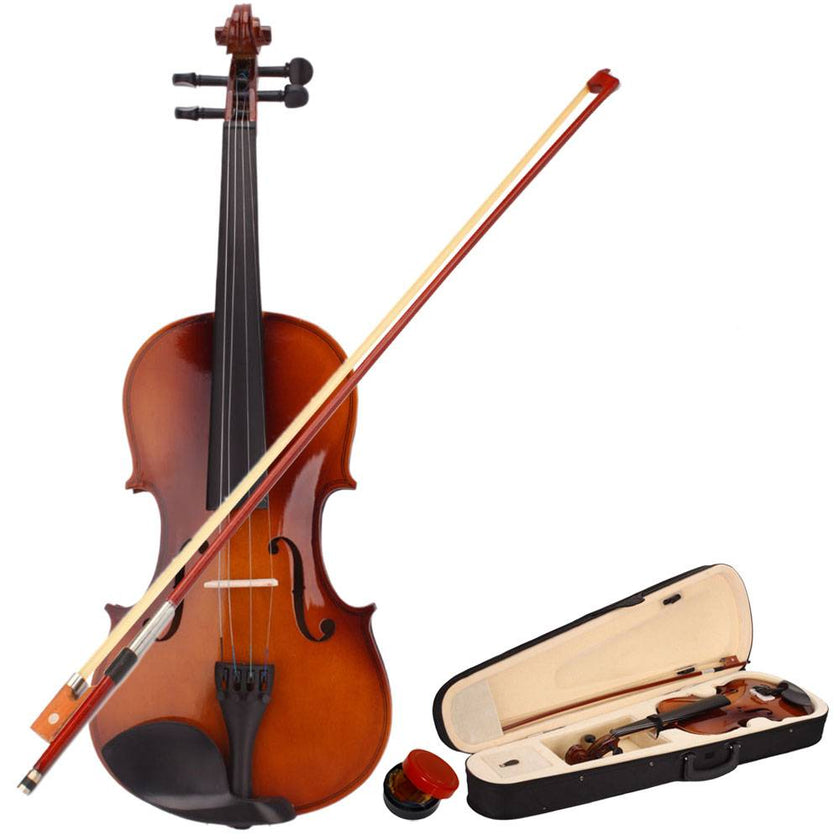 New Acoustic Violin Case Bow Rosin Natural