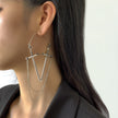 Female Exaggerated Sword-shaped Tassel Long Earring