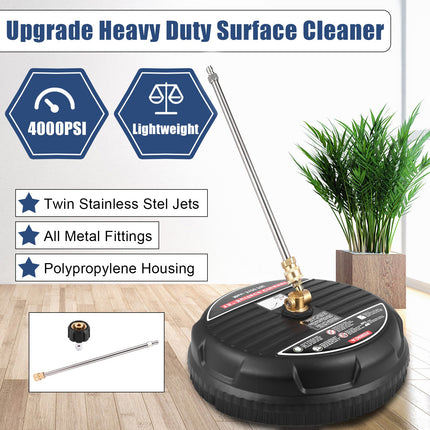 15 Inch 3600PSI Heavy Duty Surface Cleaning Cleaner For Pressure Washer Outdoor