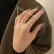 Ring Net Celebrity Hip-hop Men And Women All-match Texture Metal Ring Women