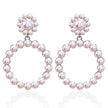 Simulation Pearl Long Earrings Female White Round Pearl Wedding Pendant Earrings Fashion Korean Jewelry Earrings