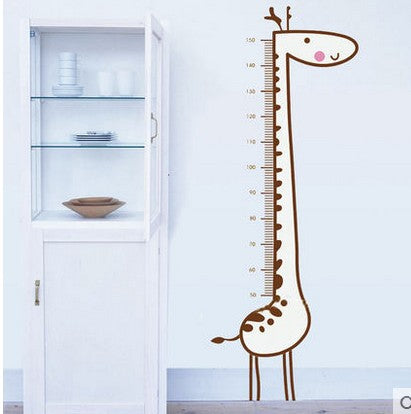 Cartoon Kindergarten Kids Giraffe Height Sticker