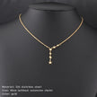Cross Bead Necklace Clavicle Chain Gold