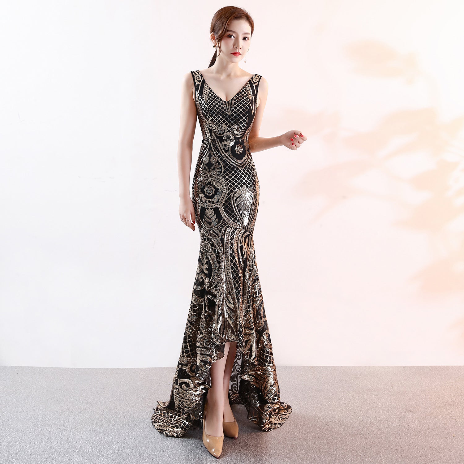 Night Show Ladies Party Dinner Dress Host