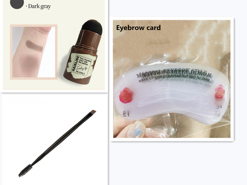 Double eyelash brush eyebrow brush