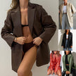 Alpscommerce Leather Coat Warm Suit