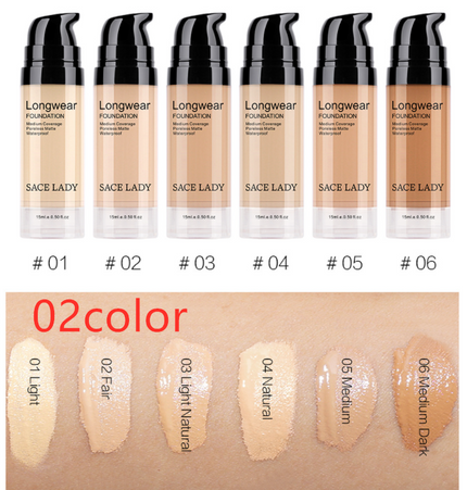 Liquid Foundation Natural Concealer Long Lasting Moisturizing Waterproof Sweat