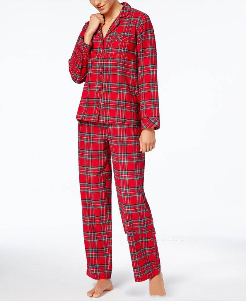 Parent Child Suit Red Plaid Print