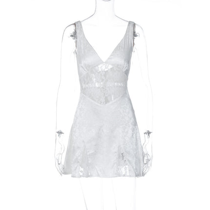 Lace V-neck Suspender Pure Wind Dress