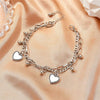 Retro Double Love Hip Hop Personality Round Bead Chain Bracel