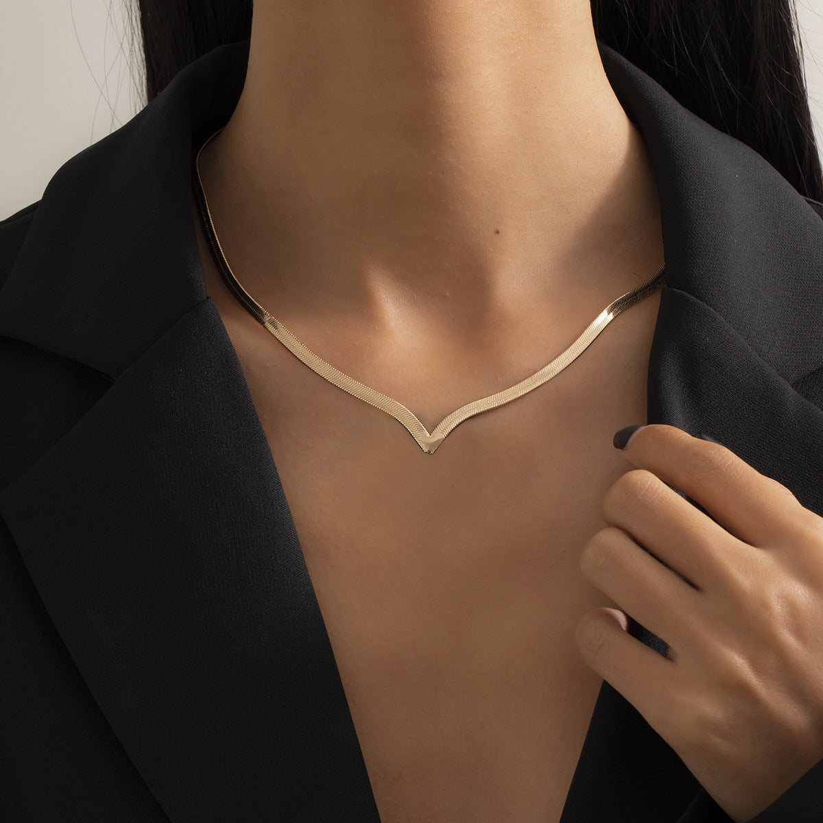 European And American Cross-Border Jewelry Hip-hop Street Shooting Metal Snake Bone