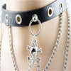 Punk Skull Neckband Personalized Leather Chain Collar