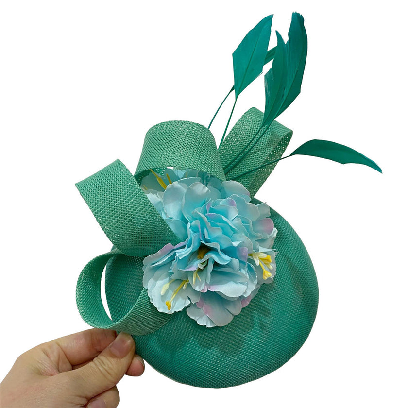 Hair Accessories Feather Flower Hat
