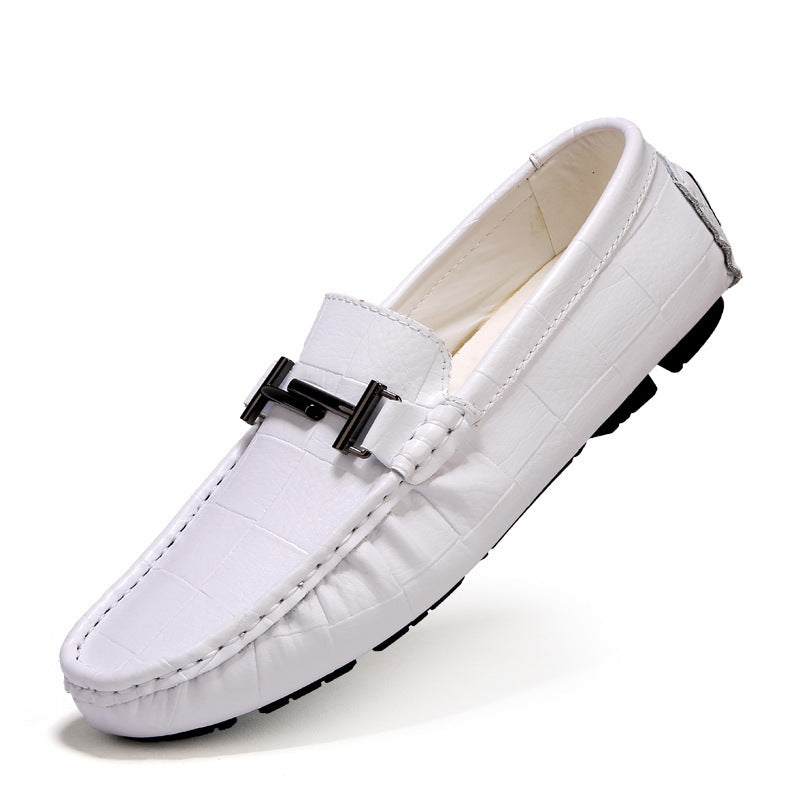 Casual Leather Shoes British Large Size Breathable Men's Peas Shoes