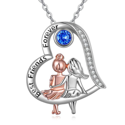 Sterling Silver Necklaces for Female Friends BFF Jewelry Gifts