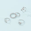 Flying Bird Shape Alloy Ring Moon 5-piece Set