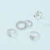 Flying Bird Shape Alloy Ring Moon 5-piece Set