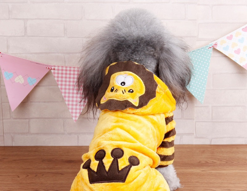 Autumn And Winter Transformed Into Dog Pet Costumes hollow